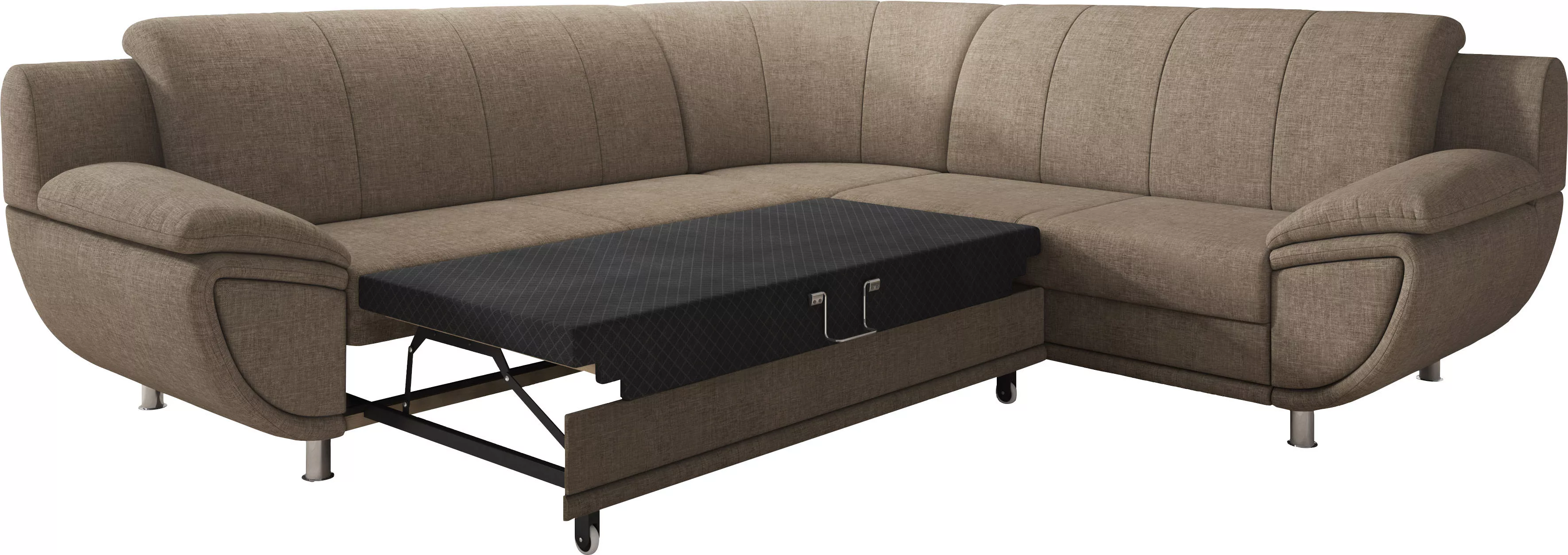 TRENDMANUFAKTUR Ecksofa "Rondo II, zeitlos & elegant, bequeme Armlehnen, L- günstig online kaufen