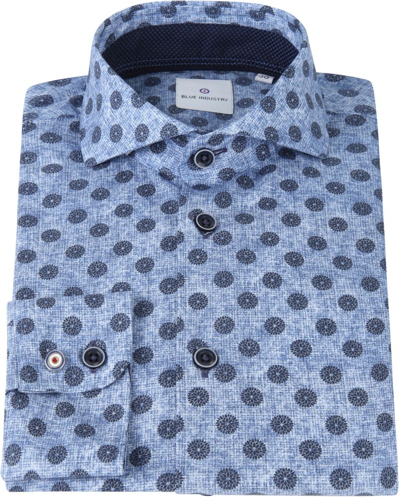 Blue Industry Hemd Blau Blumen - Größe 38 günstig online kaufen