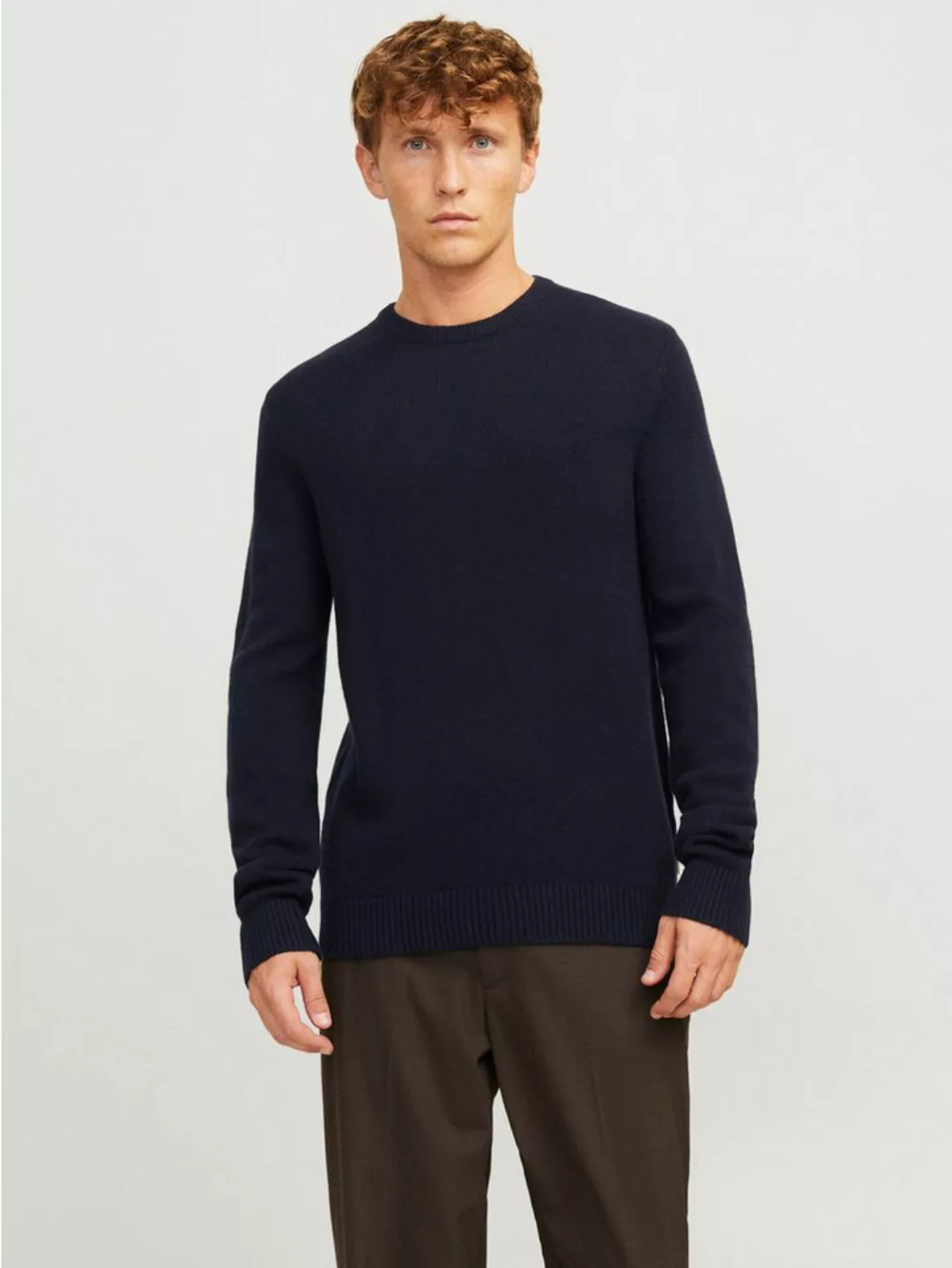 Jack & Jones Rundhalspullover JPRCCLAMBSWOOL KNIT CREW NECK LN günstig online kaufen