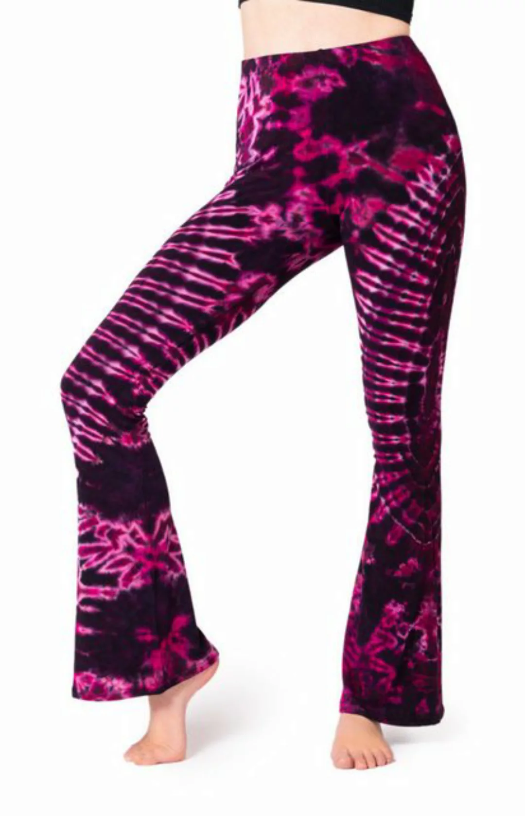 PANASIAM Leggings Unikat Batik Leggings stretch mit ausgestelltem Bein hand günstig online kaufen