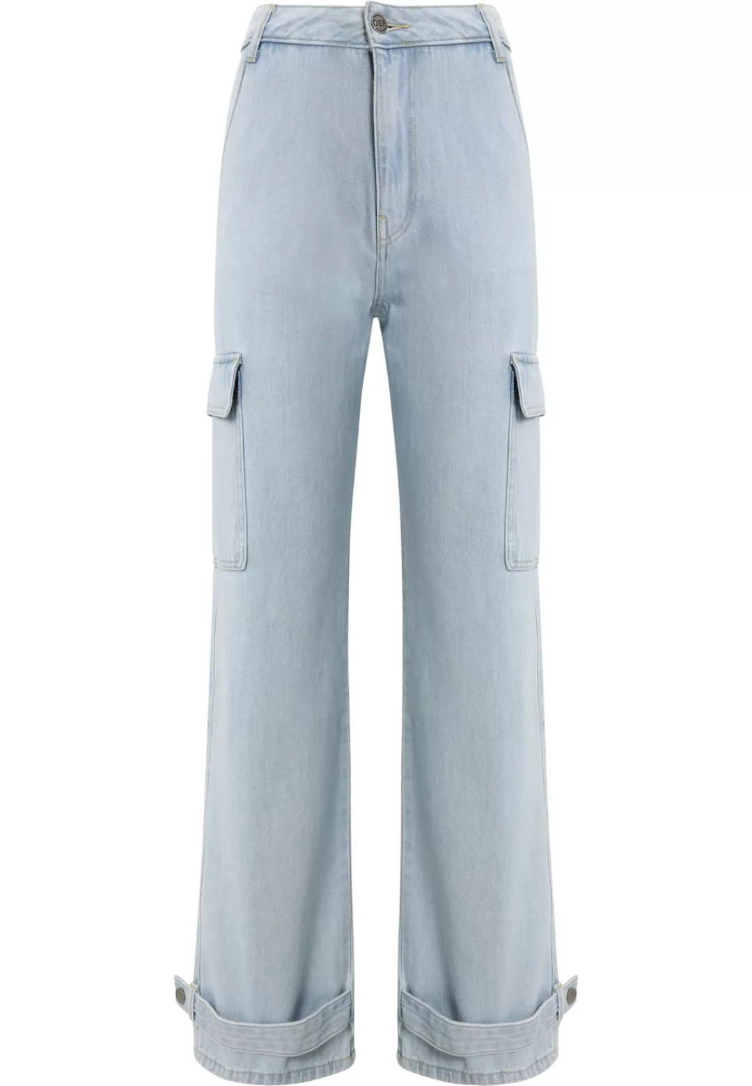 DEF Stoffhose "DEF Damen DEF Cargo Pants Denim", (1 tlg.) günstig online kaufen