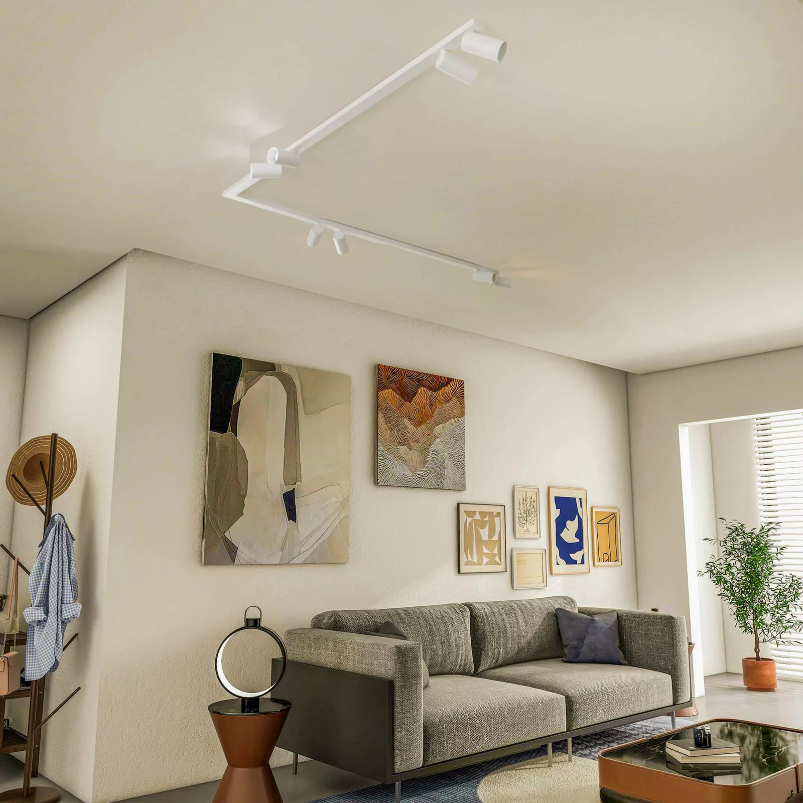 Deckenstrahler Mono Corner VIII weiß 2x150 cm günstig online kaufen