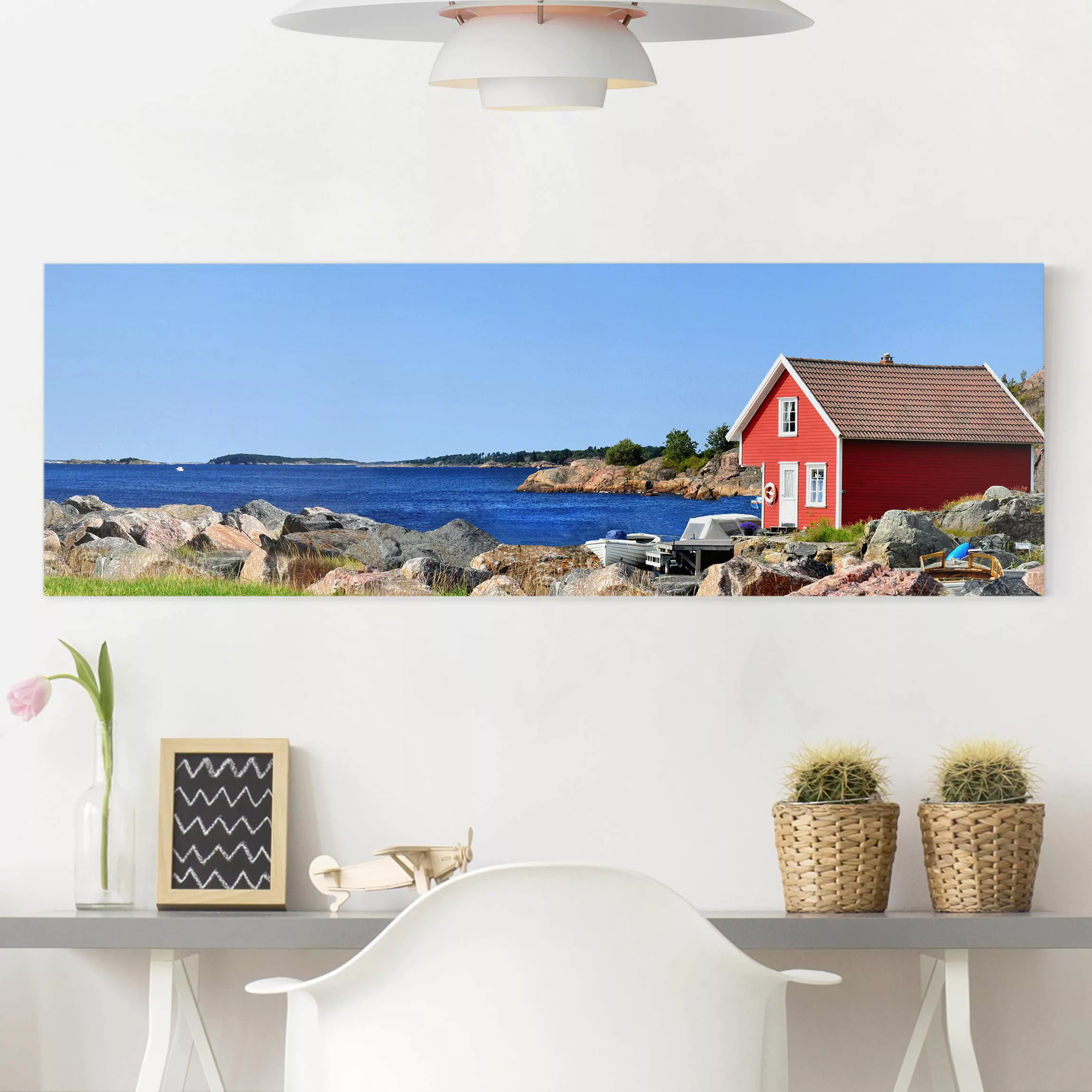 Leinwandbild Architektur & Skyline - Panorama Urlaub in Norwegen günstig online kaufen