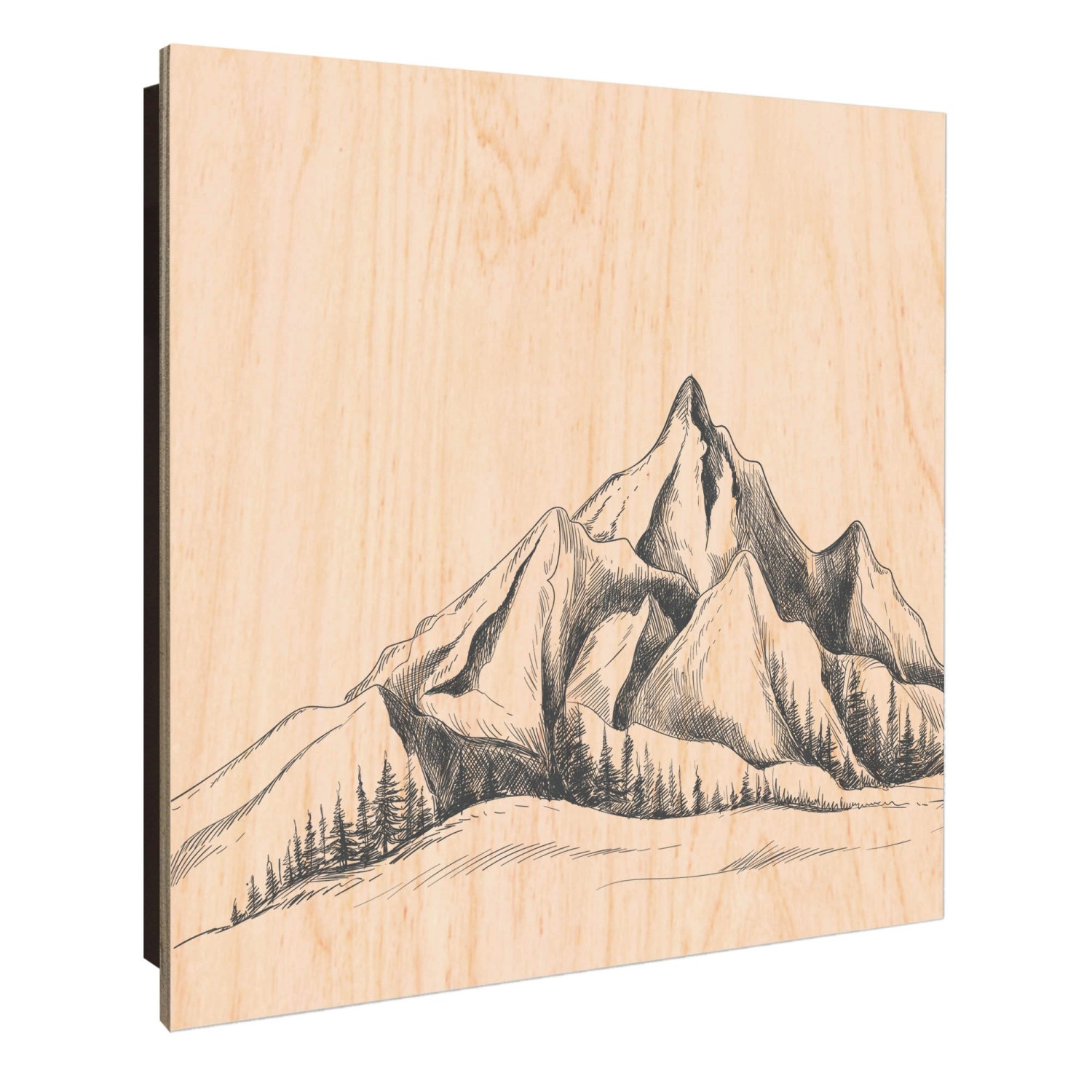 Banjado Schlüsselkasten Holz 30x30cm Schwarz Scharnier Rechts 50 Haken Desi günstig online kaufen