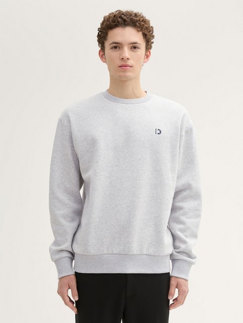 TOM TAILOR Denim Sweatshirt Basic Sweatshirt mit Logo Print mit Logo Print günstig online kaufen