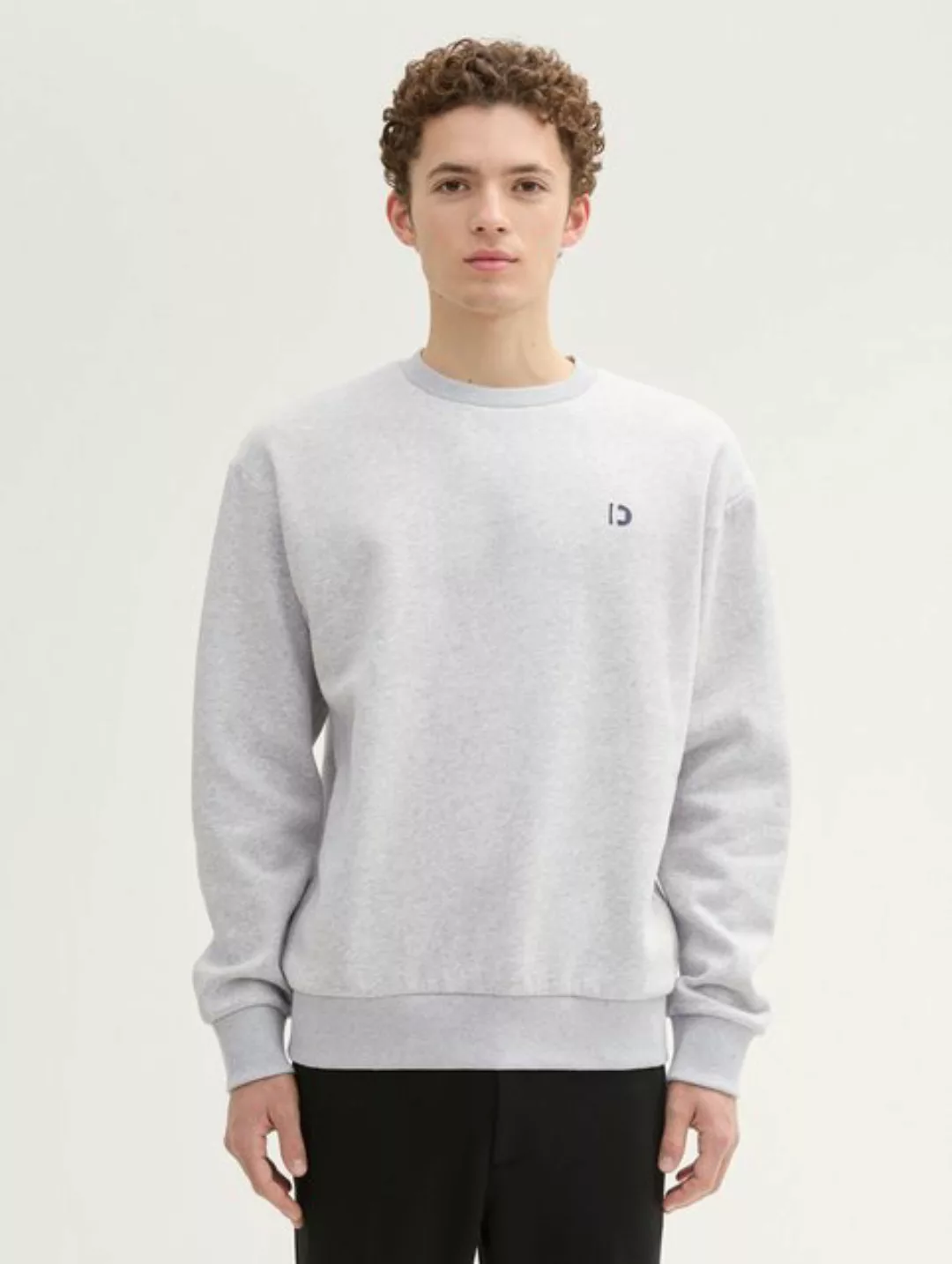 TOM TAILOR Denim Sweatshirt Basic Sweatshirt mit Logo Print günstig online kaufen