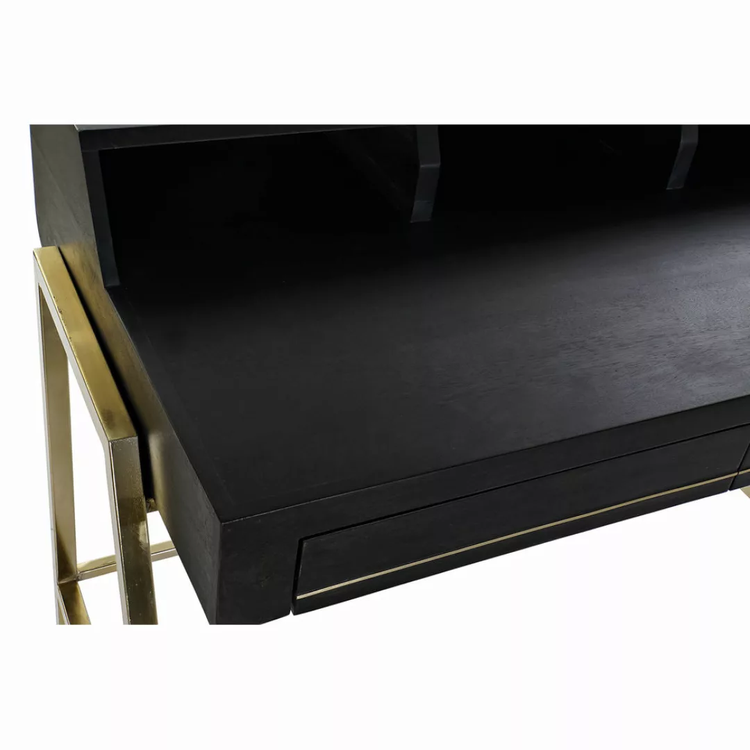 Schreibtisch Dkd Home Decor Schwarz Metall Golden Mango-holz (125 X 74 X 93 günstig online kaufen