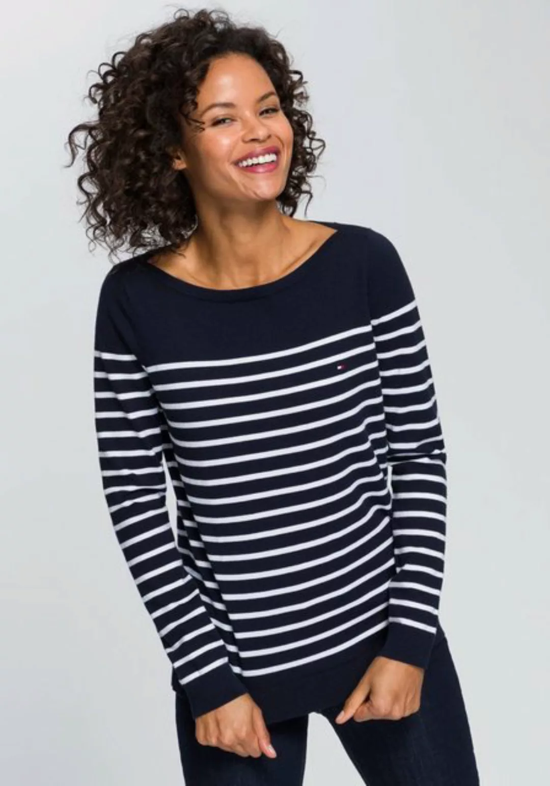 Tommy Hilfiger Streifenpullover HERITAGE BOAT NECK SWEATER im klassischem R günstig online kaufen