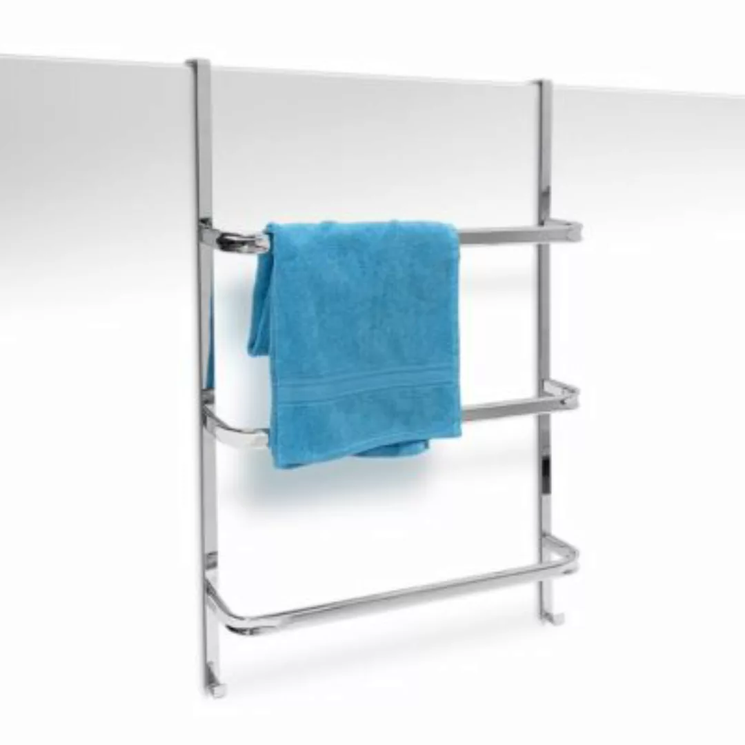 relaxdays Tür-Handtuchhalter groß silber günstig online kaufen