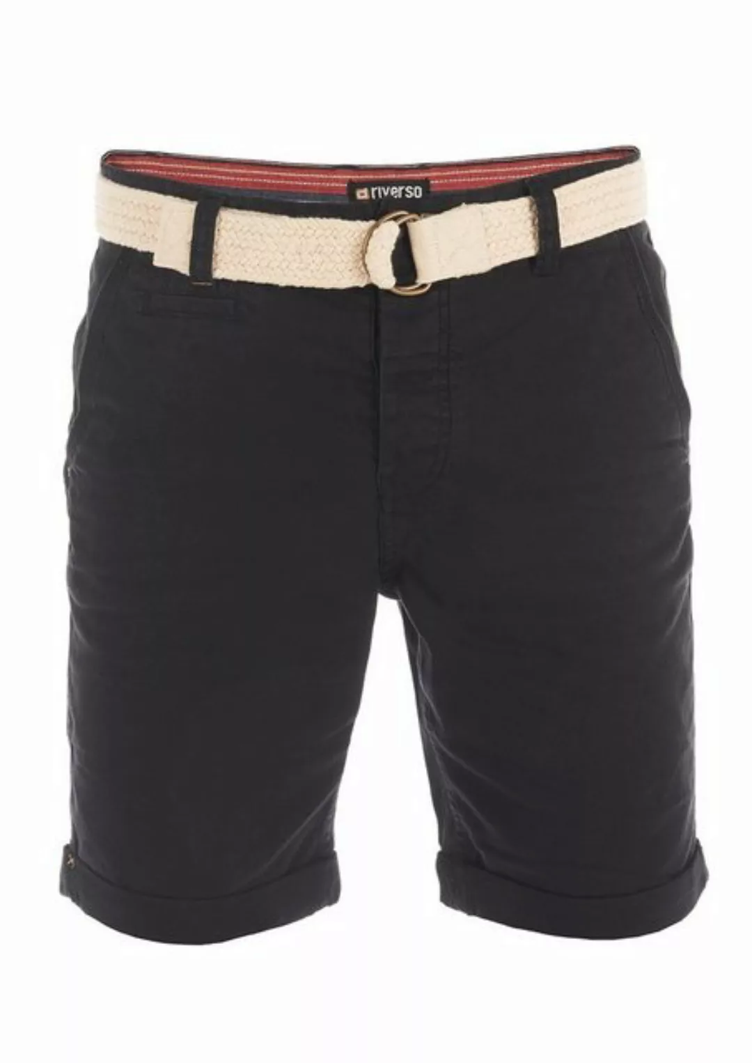 riverso Kurze Hosen Herren Sommer Chino Shorts mit Gürtel Regular Fit RIVHe günstig online kaufen