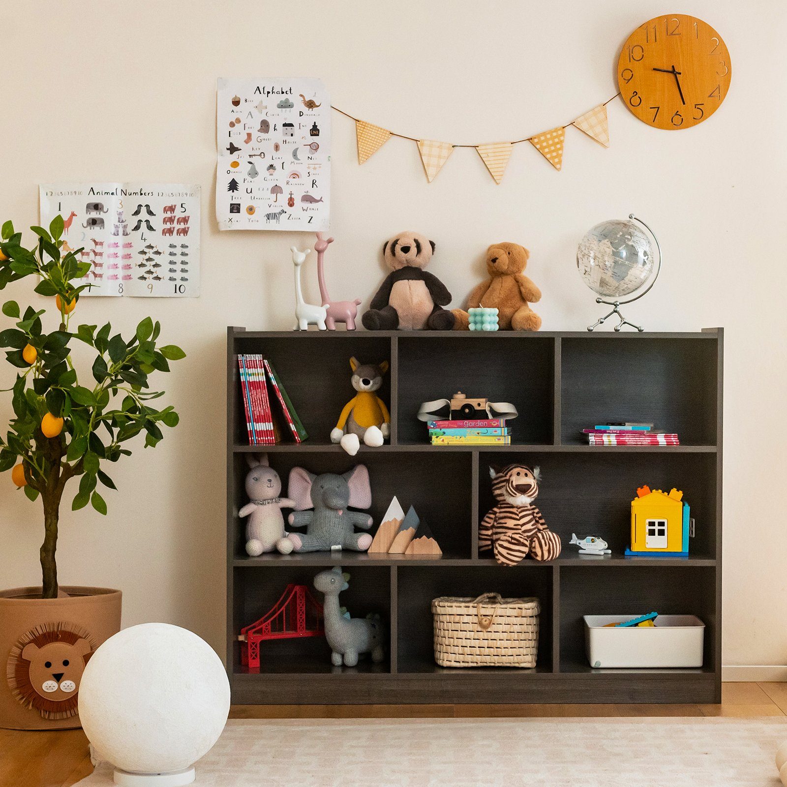 COSTWAY Kinderregal, mit 2 großen Fächern günstig online kaufen