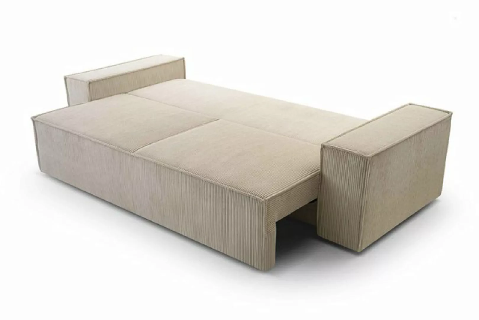 Furnix Schlafsofa MANRESA Polstersofa Couch mit Armlehnen Bettkasten PSO100 günstig online kaufen