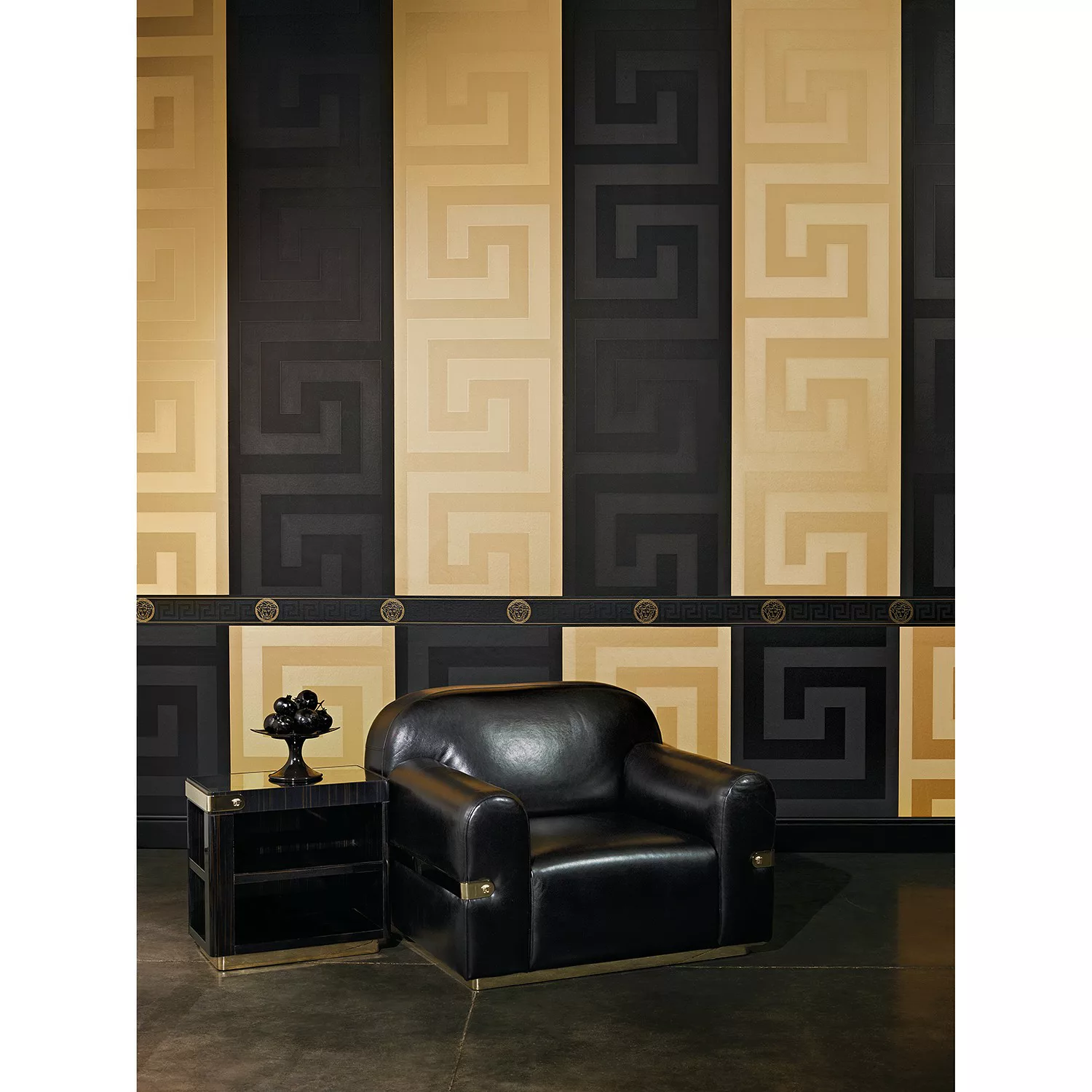 Metallic Mustertapete Versace wallpaper Versace 3 Greek in Metallic - 93523 günstig online kaufen