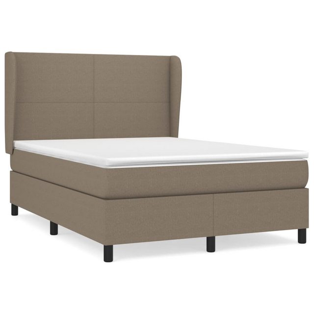 vidaXL Boxspringbett mit Matratze Taupe 140x200 cm Stoff1467870 günstig online kaufen