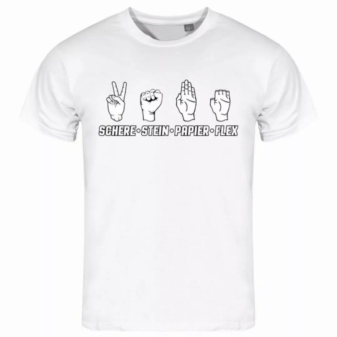 deinshirt Print-Shirt Herren T-Shirt Schere Stein Papier FLEX Funshirt mit günstig online kaufen