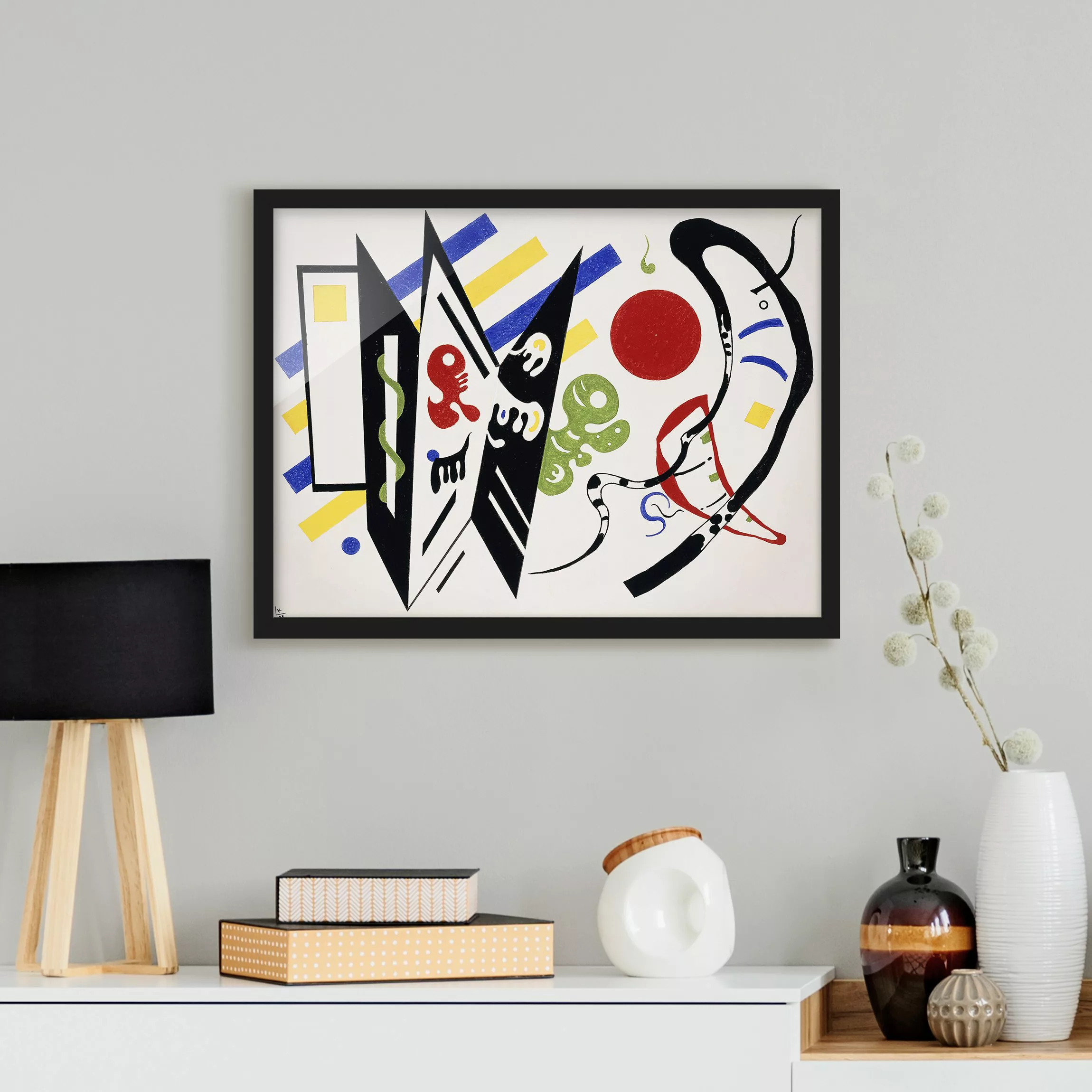 Bild mit Rahmen Kunstdruck - Querformat Wassily Kandinsky - Reciproque günstig online kaufen