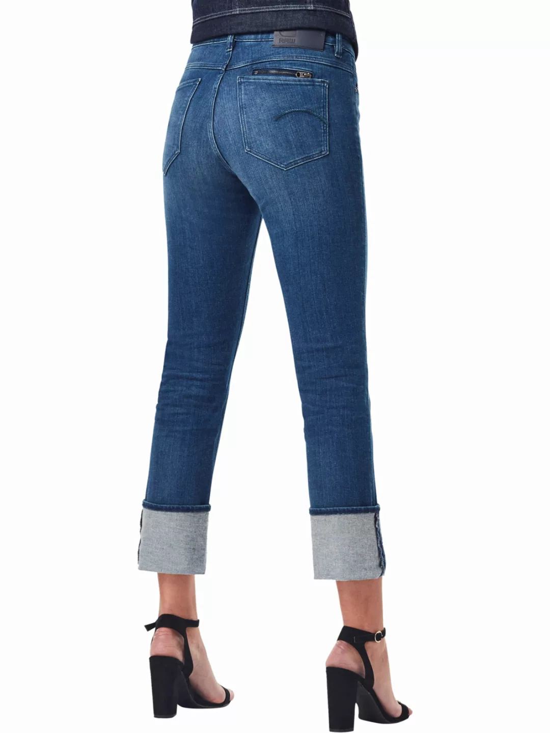 G-Star Damen Jeans Noxer Straight Fit - Blau - Faded Neptune Blue günstig online kaufen