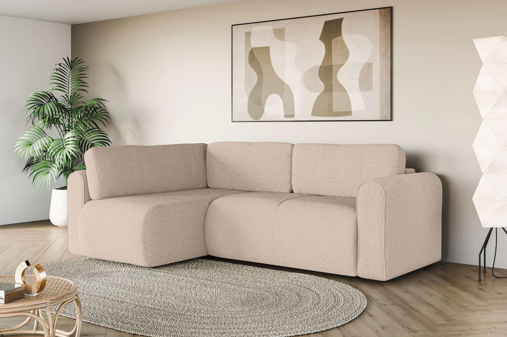 INOSIGN Ecksofa "Zacharia wahlweise Schlafsofa mit Bettkasten, B/T/H 250/16 günstig online kaufen