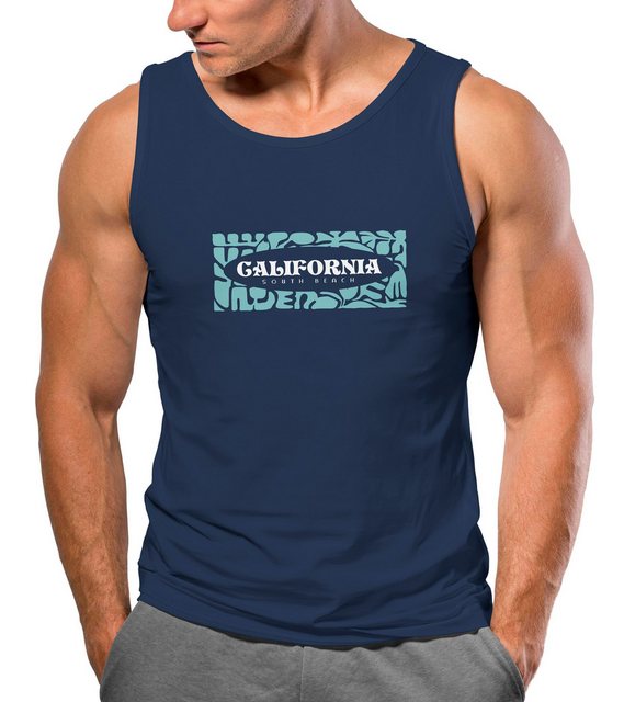 Neverless Tanktop Herren Tank-Top California Brustprint Schrift Aufdruck So günstig online kaufen