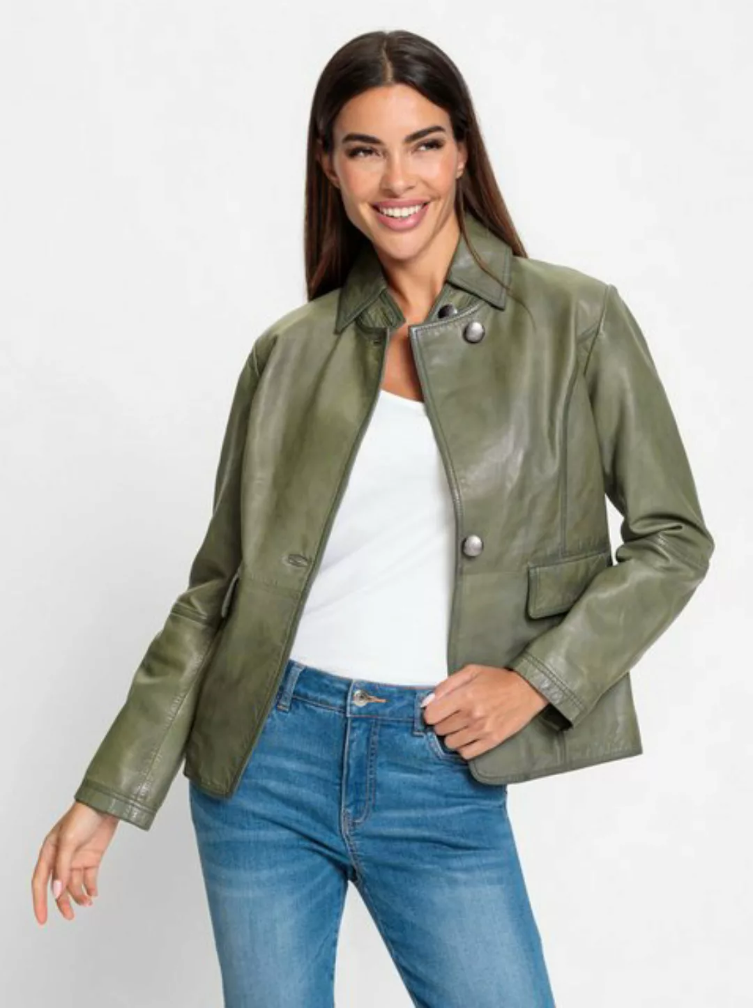 heine Blusenblazer Lederblazer günstig online kaufen