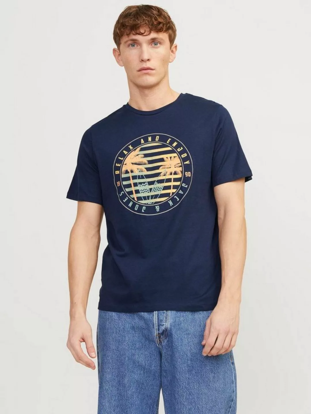 Jack & Jones Kurzarmshirt JJSUMMER VIBE TEE SS CREW NECK LN günstig online kaufen