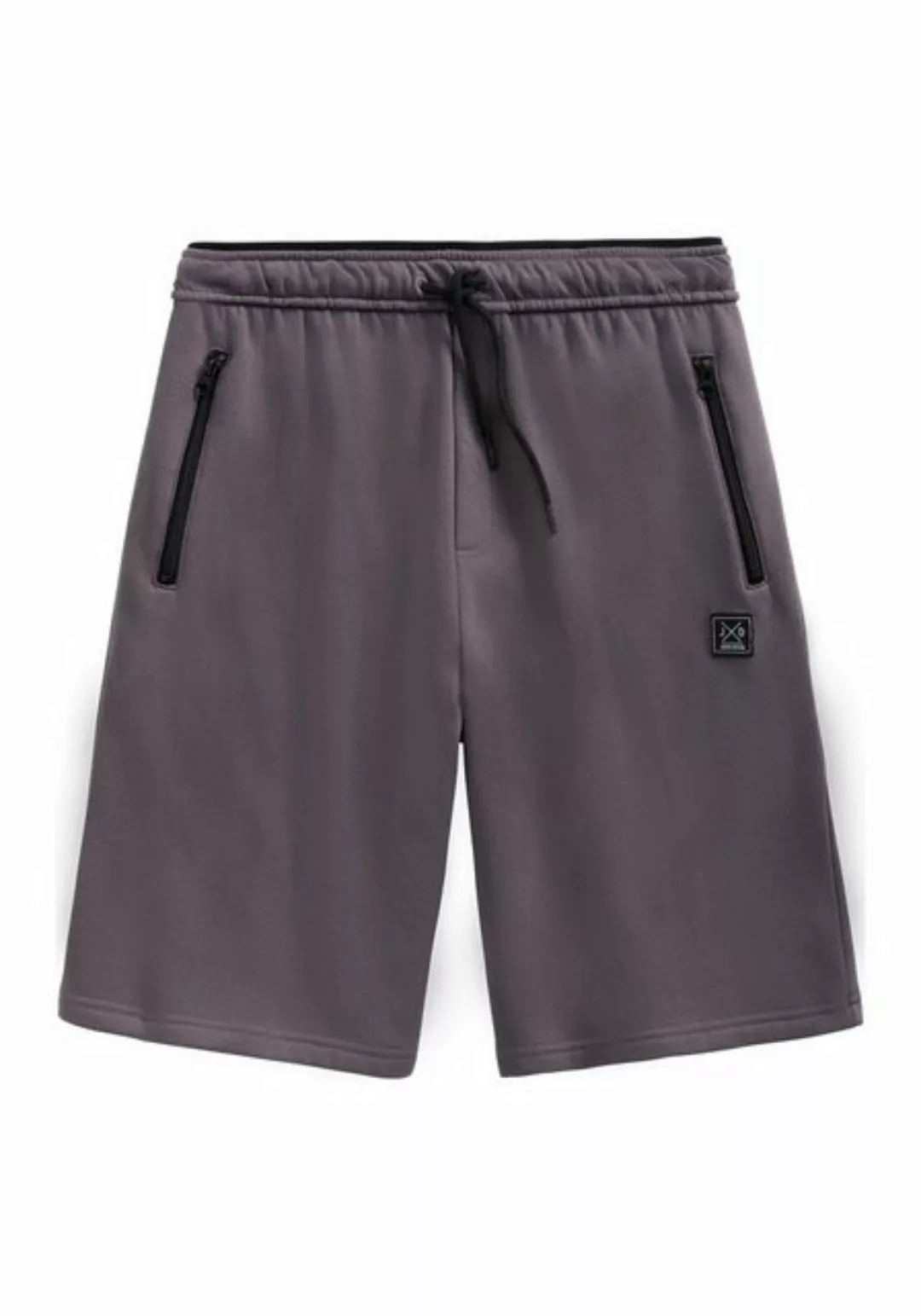 John Devin Sweatshorts, seitliche Taschen mit schwarzem Reißverschluss günstig online kaufen