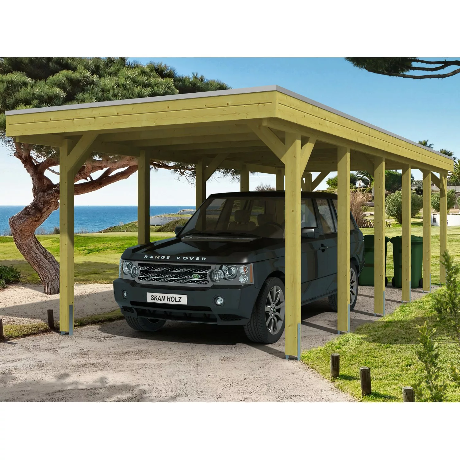 Skan Holz Carport Friesland 314 cm x 860 cm günstig online kaufen