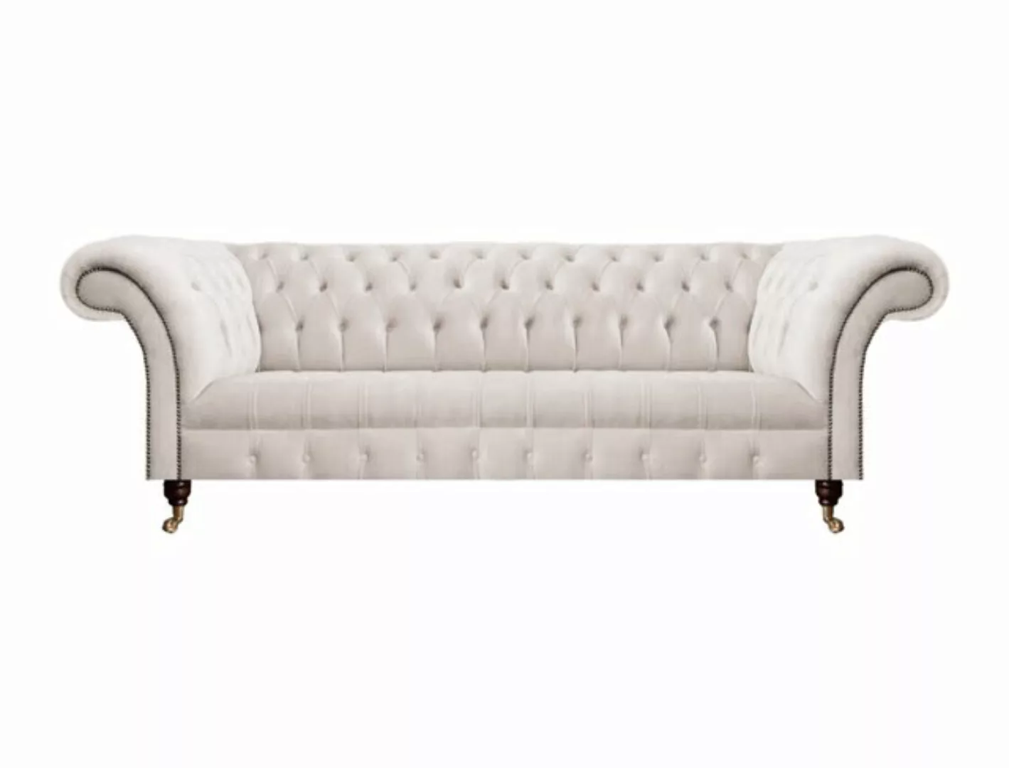 JVmoebel Chesterfield-Sofa Weiß Sofa Dreisitze Couch Polstermöbel Einrichtu günstig online kaufen