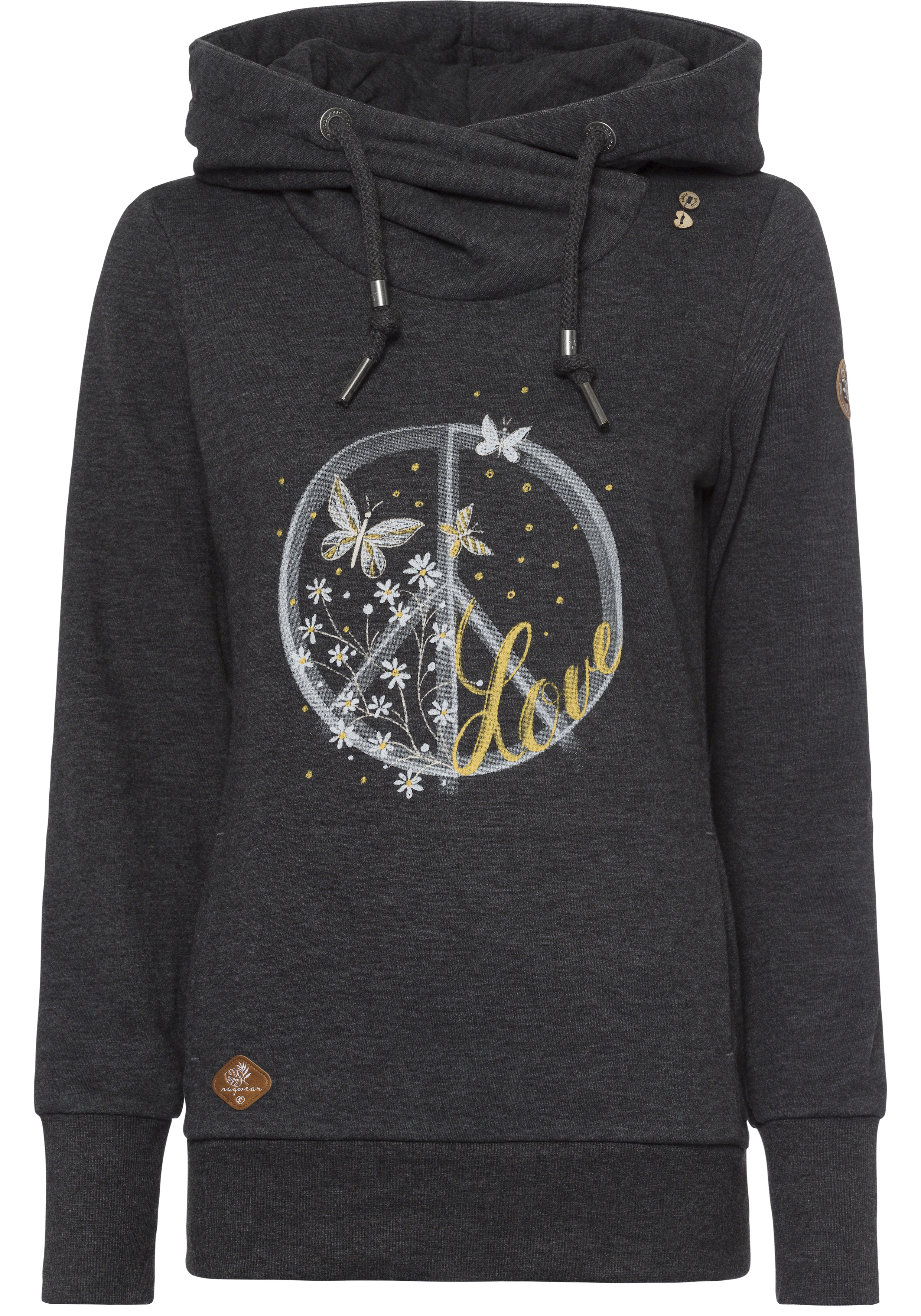 Ragwear Sweater "GRIPY BUTTON PEACE O", mit Statement-Print günstig online kaufen