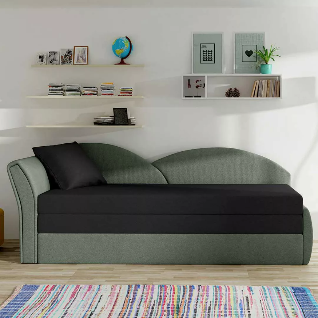 Schlafsofa Liegesofa 218 cm breit aus Velours günstig online kaufen