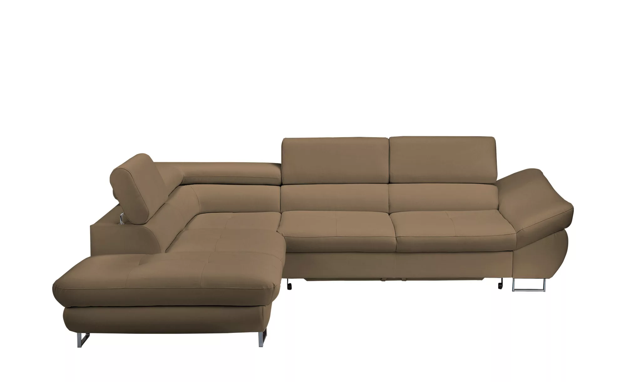 switch Ecksofa aus Kunstleder Fabio ¦ beige ¦ Maße (cm): B: 280 H: 69 T: 23 günstig online kaufen