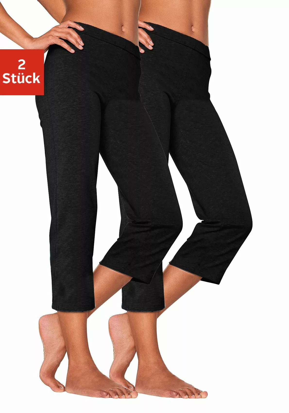 vivance active Caprileggings (2er-Pack) mit Gummibund, Loungewear günstig online kaufen