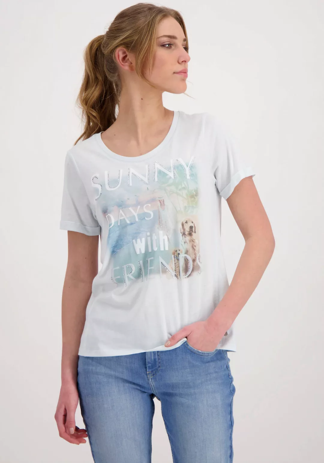 Monari Rundhalsshirt, mit Frontprint günstig online kaufen