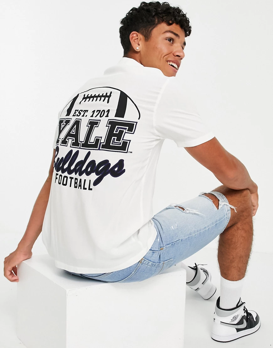ASOS DESIGN – Hemd in Weiß mit „Yale“-Print günstig online kaufen