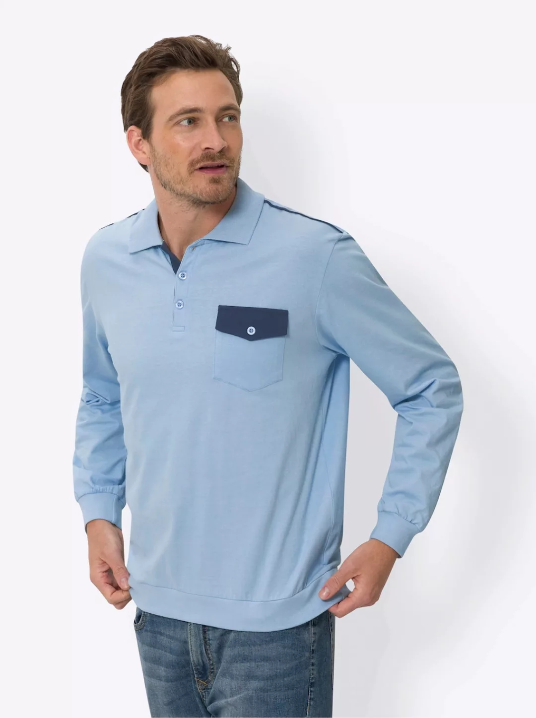 Classic Poloshirt "Langarm-Poloshirt" günstig online kaufen