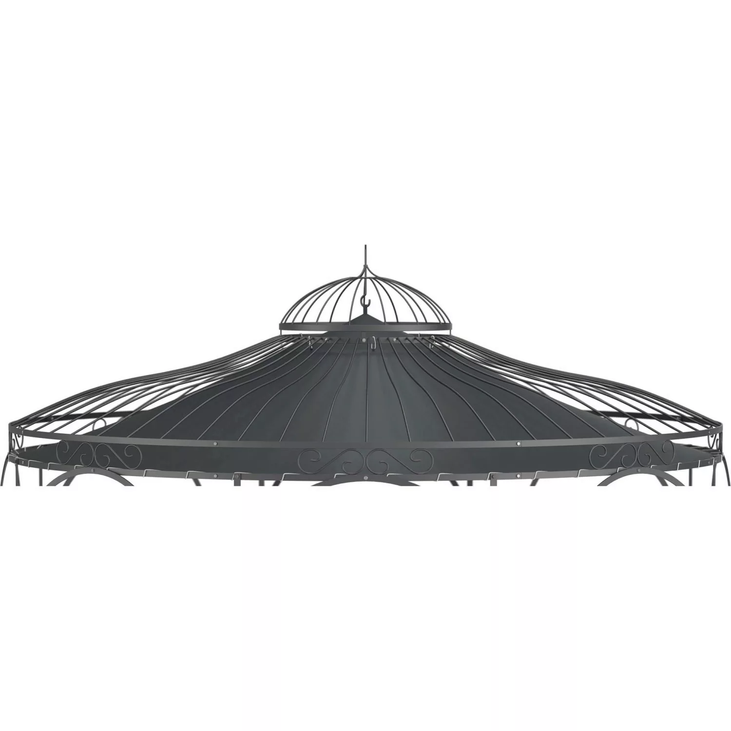 Eleo Sonnensegel Florenz Ø 370 cm für Pavillon Florenz Anthrazit günstig online kaufen