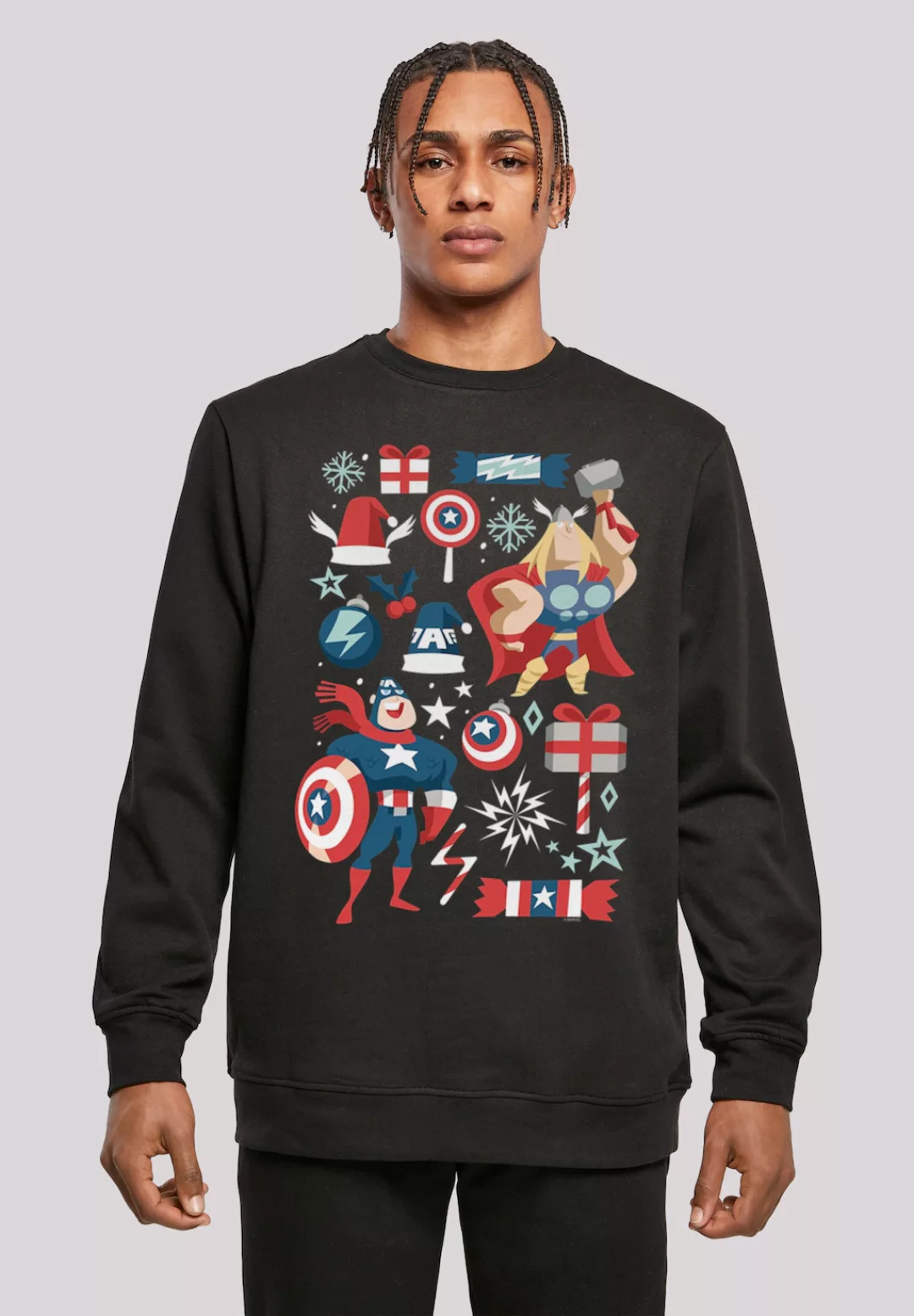 F4NT4STIC Kapuzenpullover "Marvel Thor und Captain America christmas", Prin günstig online kaufen
