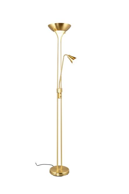 Stehleuchte 2xE27 1XE14 Metall Messing Matt / Glas Frost Ø ca. 28 cm ca. 18 günstig online kaufen