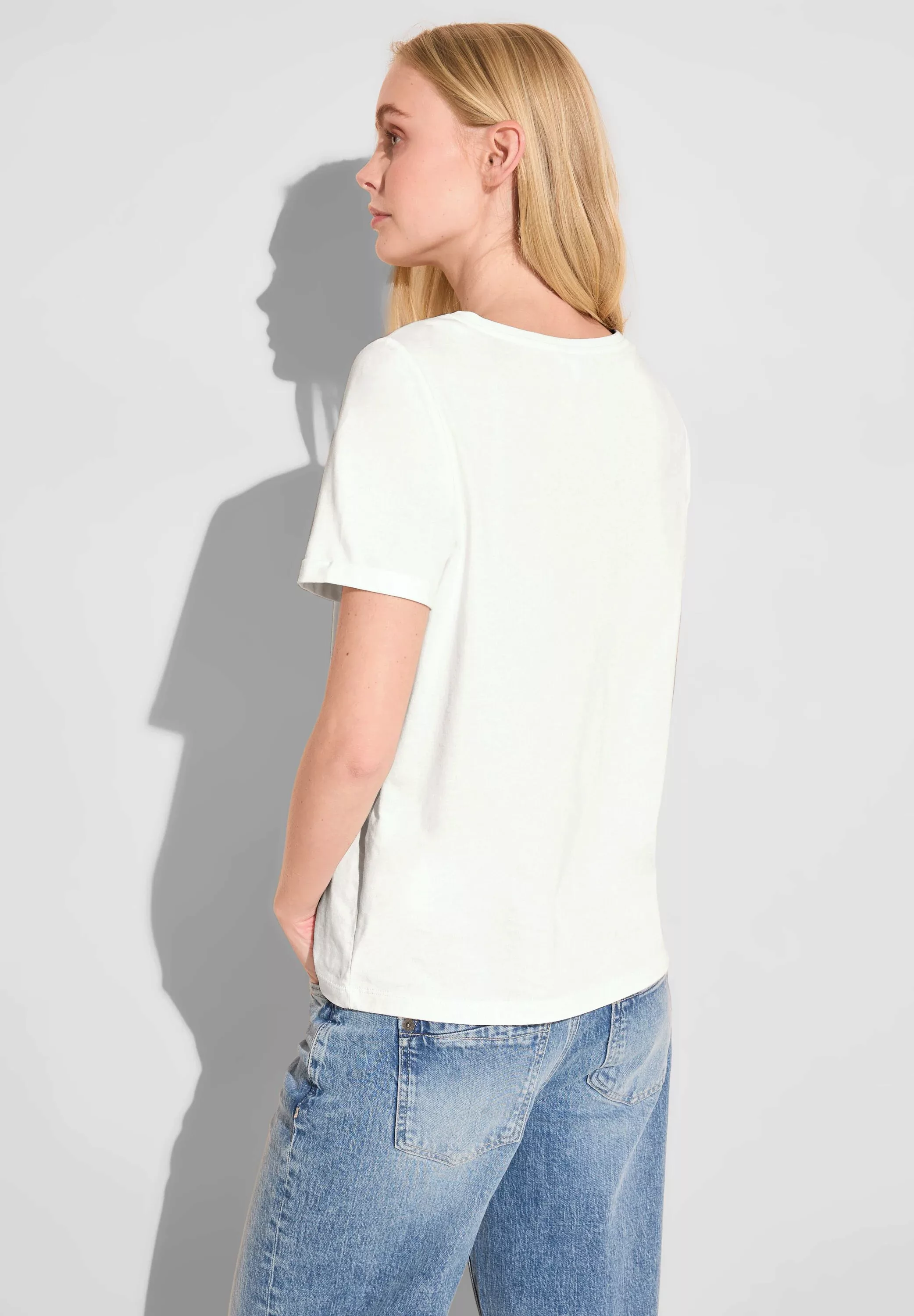 STREET ONE T-Shirt foil brush print shirt günstig online kaufen