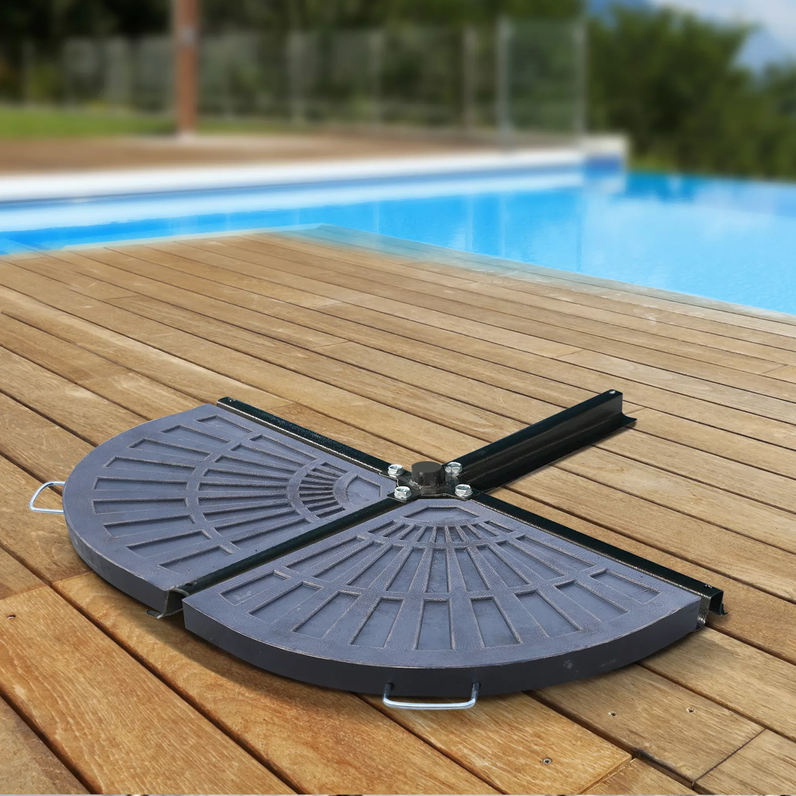 Outsunny 2-tlg. Set Gewichte für Sonnenschirmständer Platten-Schirmständer günstig online kaufen