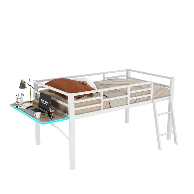 MODFU Kinderbett Metallbett,Funktionsbett,Einzelbett (Metallbett,mit Geländ günstig online kaufen