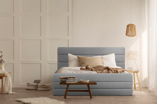 OTTO products Polsterbett "Merrit", Quernaht im Kopf- und Fußteil, in 5 Bre günstig online kaufen