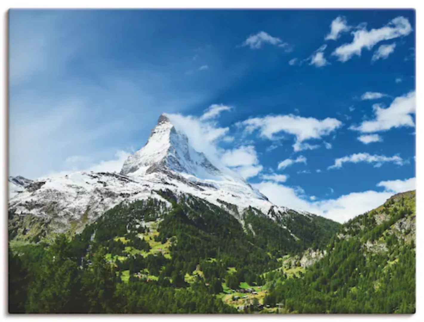 Artland Leinwandbild »Matterhorn«, Berge, (1 St.), auf Keilrahmen gespannt günstig online kaufen