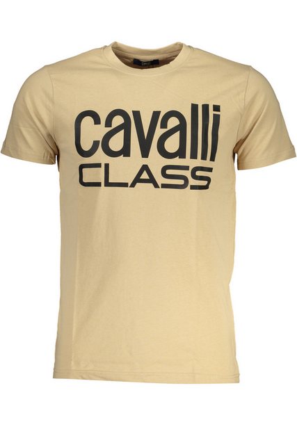 Cavalli Class T-Shirt Stylishes Herren Kurzarm T-Shirt in Beige mit Print günstig online kaufen