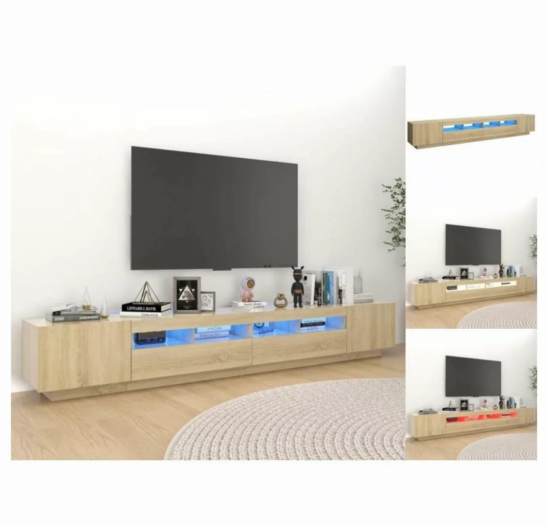 vidaXL TV-Schrank TV-Schrank mit LED-Leuchten Sonoma-Eiche 260x35x40 cm Low günstig online kaufen