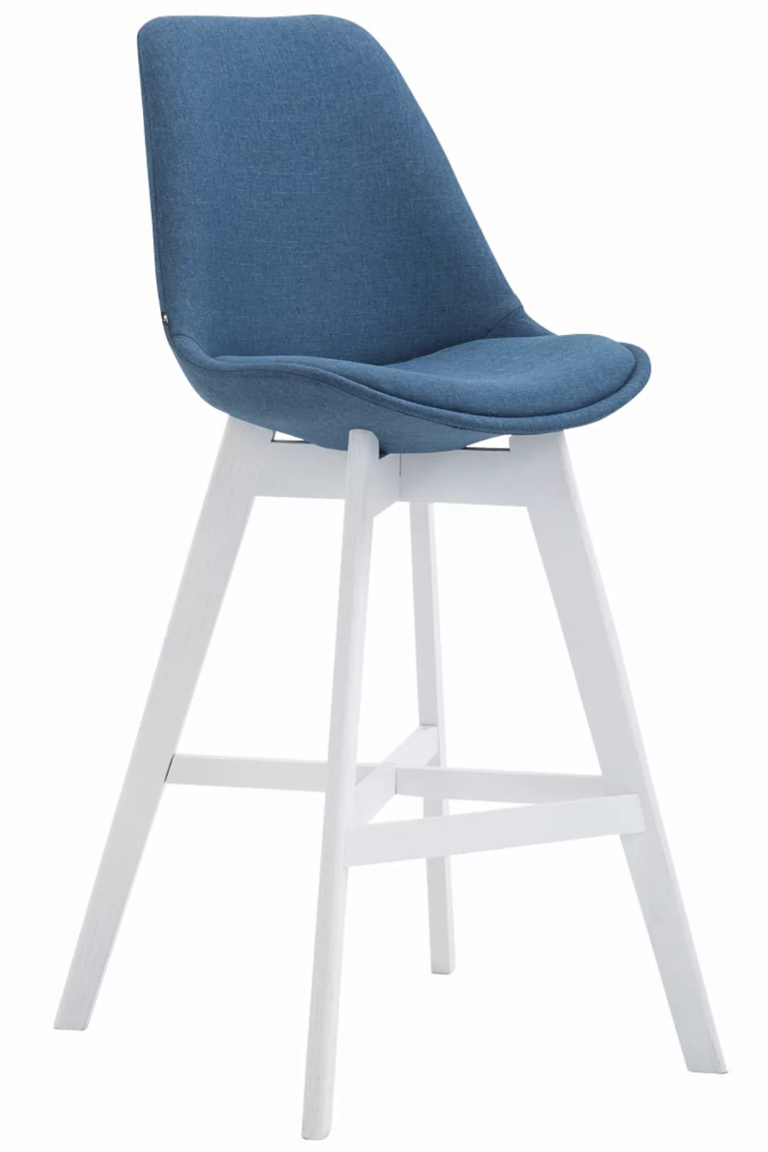 Barhocker Cannes Stoff Weiß Blau günstig online kaufen