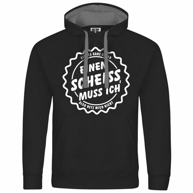 deinshirt Kapuzenpullover Herren Kapuzenpullover Einen Scheiß muss Ich Mit günstig online kaufen