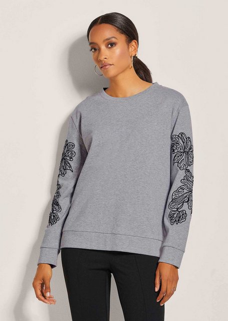 MADELEINE Langarmshirt Besticktes Sweatshirt mit Glanzeffekt günstig online kaufen