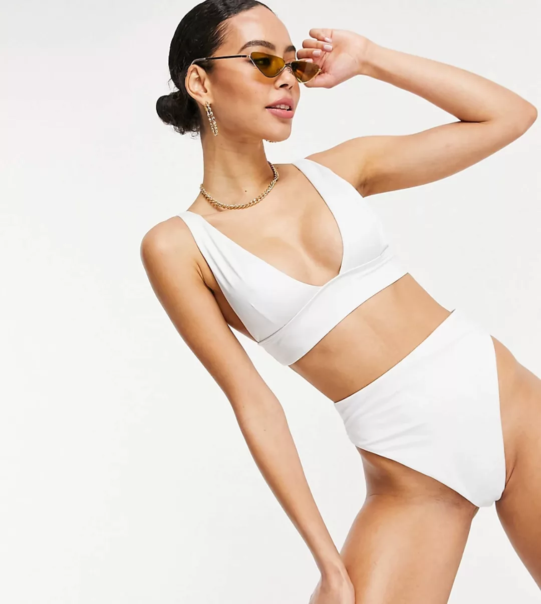 ASOS DESIGN Tall – Mix and Match – Tanga-Bikiniunterteil aus recyceltem Pol günstig online kaufen