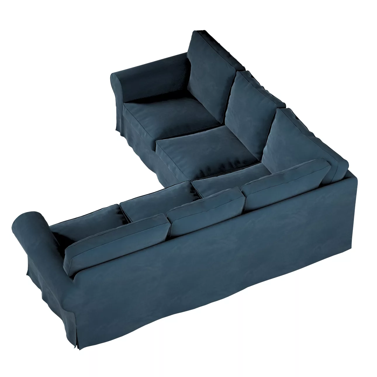 Bezug für Ektorp Ecksofa, blau, Sofahusse für Ektorp Ecksofa, Velvet (704-1 günstig online kaufen